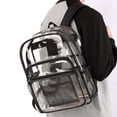 thumbnail image 3 of Clear Backpack for School,Large Heavy Duty Stadium Approved Clear Bookbag, See Through Transparent Backpacks for Travel College Work, 3 of 8