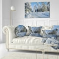 thumbnail image 3 of Designart Snowy Blue Winter - Landscape Photography Throw Pillow - 12x20, 3 of 5
