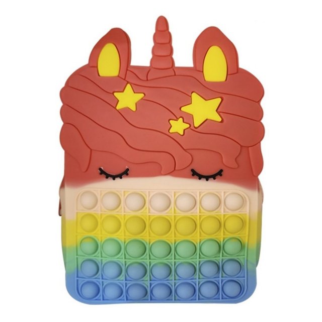 Mochila de juguete antiestrés Pop It Bag para bebés 073, 22 x 18 cm