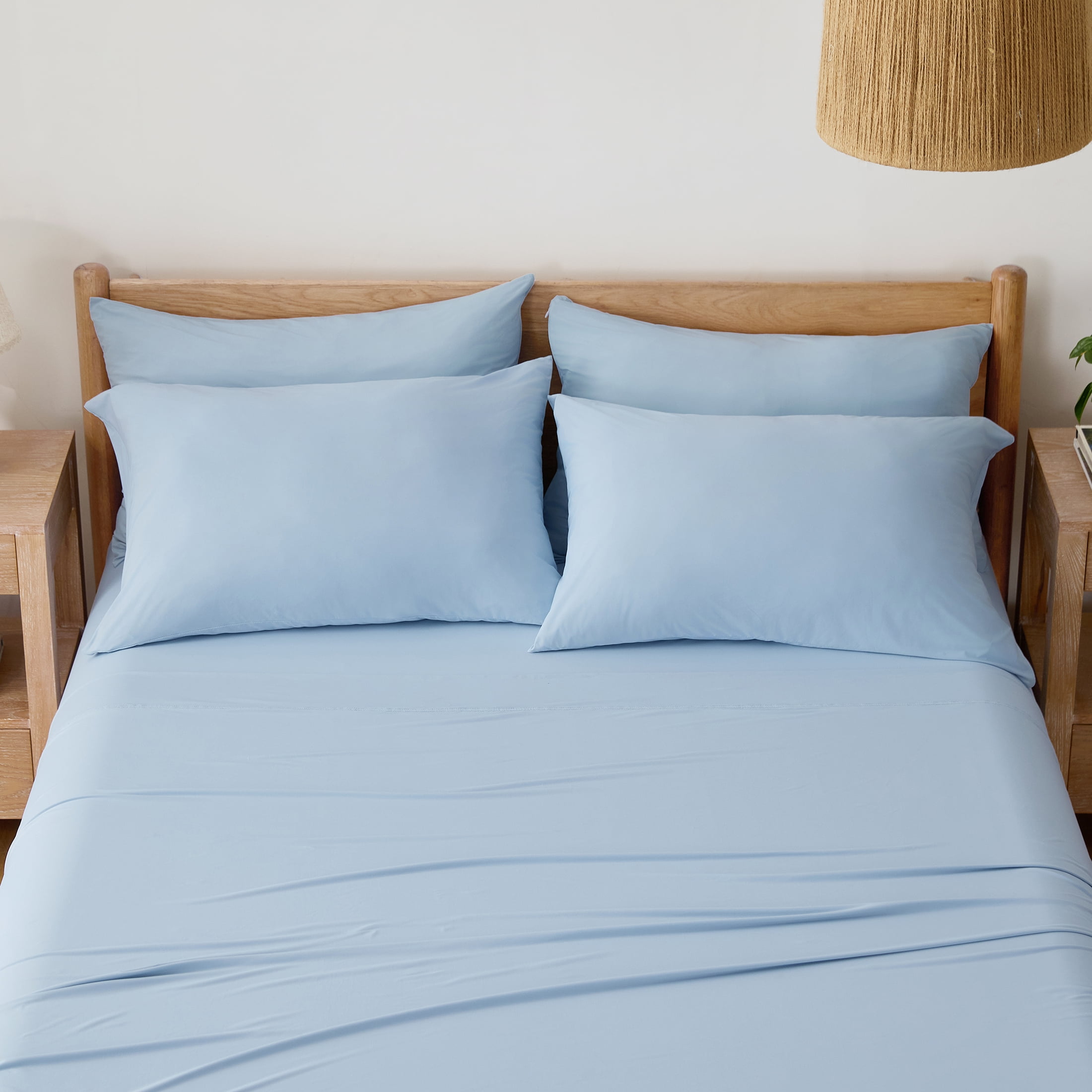 Breescape Essentials 4-Piece  B-Cool Cooling Bed Sheets Set, Blue, King
