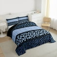 thumbnail image 3 of Homewish Leopard Zebra Print Bedding Comforter Set 2pcs for Boys Girls,Geometric Plaid Grid Twin Comforter Sets Microfiber,Abstract Animal Stripes Breathable Bedding Set,Breathable Home Decor, 3 of 8