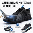 thumbnail image 3 of SPIEZ Men's Ultra-Light Composite Toe Safety Shoes - Anti-Impact, Puncture-Resistant & Slip-Resistant for Work & Casual Wear,Black Size 11, 3 of 9