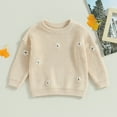 thumbnail image 2 of Douhoow Baby Girl Floral Sweater Long Sleeve Knit Pullover Infant Fall Winter Warm Tops, 2 of 8