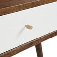 thumbnail image 5 of Madison Park Rigby 3-Drawer Manufactured Wood Writing Desk in Pecan/White, 5 of 5