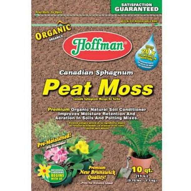 4PC 10 QT Sphagnum Peat Moss Premium Grade Of Coarse Canadian Peat Moss