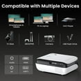 thumbnail image 4 of HAPPRUN Native 1080P Bluetooth Projector, Full HD Portable Outdoor Movie Projector with Built-in Speaker, Compatible with Smartphone, HDMI, USB, AV, Fire Stick, PS5, 4 of 5