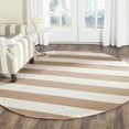 thumbnail image 2 of SAFAVIEH Montauk Saranna Striped Cotton Area Rug, Sand/Ivory, 9' x 12', 2 of 10