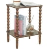 Side Table Small End Table with Storage Shelf 2-Tier Small Coffee Tables Living Room for Bedroom Narrow Spaces (Rustic Brown)