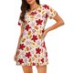 thumbnail image 1 of Easygdp fall laef Maple Camisón de manga corta para mujer, informal, estampado, 1 of 6