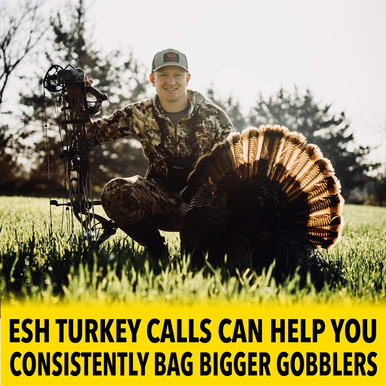 ESH Double-Sided Glass and Slate Turkey Pot Call – Turkey Hunting Call for Beginners & Pros