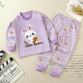 thumbnail image 3 of Toddler Baby Girls Boys Pajamas Long Sleeve Cartoon Tops Pants Sleepwear Outfits Pjs Set 2PCS for Kids Size 3-4T, 3 of 3