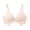 Beige, variant on Women's Push Up Thick Padded Bra Thin Strap Support Seamless Comfort Bras for Daily Dating Lightweight Workout