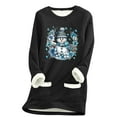thumbnail image 2 of Wancir Sherpa Lined Sweatshirts for Women Crewneck Pullover Fuzzy Fleece Sweatshirt Winter Warm Shirt with Pockets 2024, 2 of 3