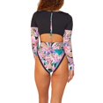 thumbnail image 2 of Palm Paradise Long Slv Bodysuit Black Multi / M, 2 of 4