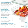 thumbnail image 5 of iDesign Large Short Produce Storage Bin with Insert Tray and Lid, 7.8” L x 10.5” W x 3” H, Clear, 5 of 7