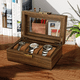 thumbnail image 5 of Caja Organizadora Madera Nogal Y Vidrio Para Relojes CAFE, 5 of 5