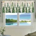 thumbnail image 3 of Rustic Christmas Tree Farmhouse Short Window Curtain Valances, Winter Watercolor Gold Snowflakes Rod Pocket Kitchen Valances for Living Room Bedroom Bathroom Cafe 42" x 18", 3 of 8