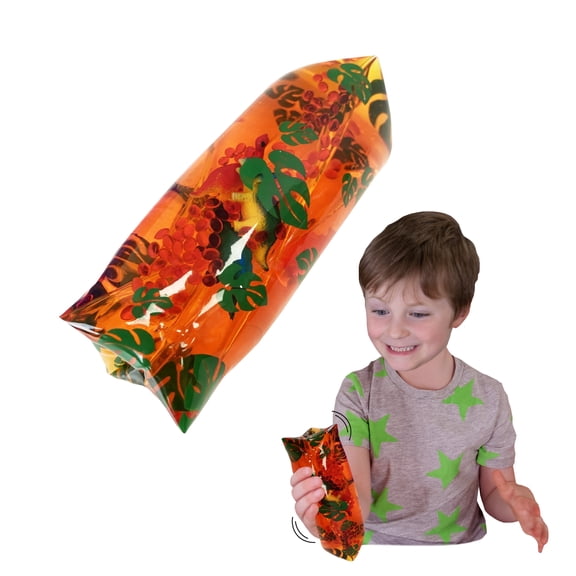 Wiggly Jiggly - Dinosaurs by Deluxebase. Dinosaurs Water Snake Fidget Toy for Stress and Anxiety Relief. Sensory Squeeze Toy for Kids and Adults.