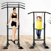 SOGES Power Tower Dip Station Pull Up Bar Multi-Function Strength Training Fitness Workout Station for Home Office Gym, Black, 330lbs