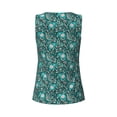 thumbnail image 5 of Xecao Lephants in the Jungle print women's scoop neck, loose-fit workout tank tops for the gym., 5 of 9