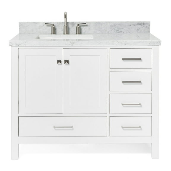 Ariel A043slcwrvo Cambridge 43" Free Standing Single Basin Vanity Set - White