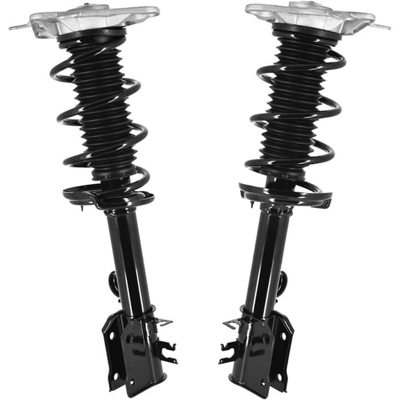 Detroit Axle - 2pc FWD Rear Struts for 2017-2021 Jeep Compass, Struts with Coil Spring Assembly 2018 2019 2020 Replacement Suspension