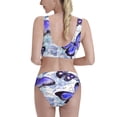 thumbnail image 3 of Picia Butterflies Women's High Waisted Bikini Scoop Neck Swimsuit Two Pieces Bathing Suit-X-Large, 3 of 8