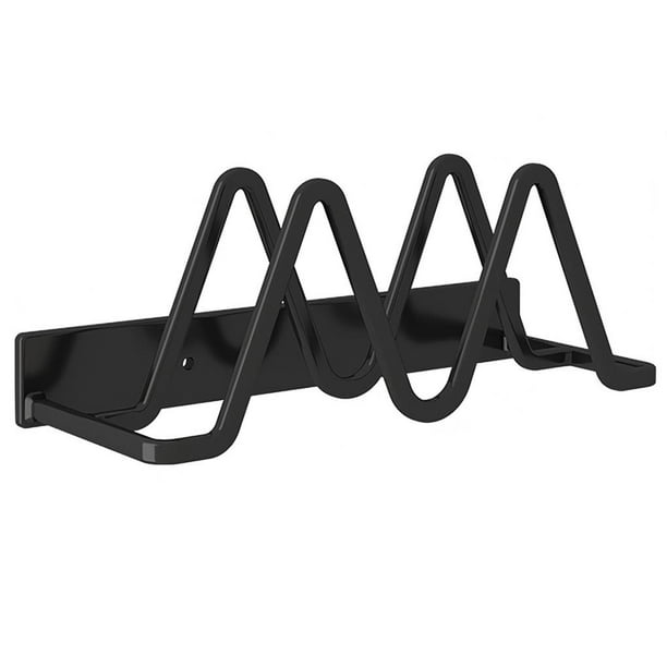 Yuarrent Tapa de olla Estante de almacenamiento Colgador de pared Perforadora de cocina Tabla de cortar Estante Organizador Hogar Pan Cubierta Cocina y Comedor Negro Yuarrent HA028143-01