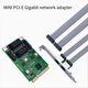thumbnail image 2 of Mini Tarjeta de Red PCIE Gigabit PCIE A Tarjeta de Red RJ45 de 2 Puertos Adaptador de Red Ethernet Gigabit 10/100/1000Mbps, 2 of 7
