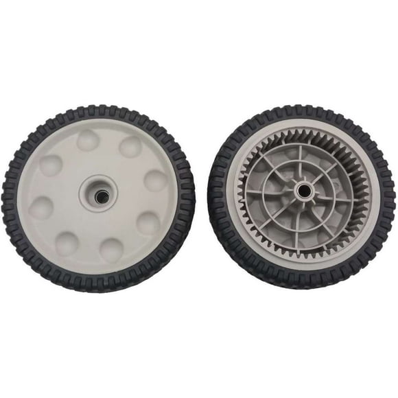 ProvenPart PP72132_2 (2) Push mower geared drive front wheels gray compatible with MTD 734-04018 734-04018A 734-04018B 734-04018C Set of 2 push lawn mower geared drive front gray wheels. They ar