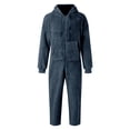 thumbnail image 4 of Timegard Mens Rompers Plus Size Winter Drawstring Hoodies Homewear Zip up Warm Comfy Jumpsuit with Pockets, 4 of 6