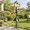 76in, variant on 108in Adjustable Heavy Duty Iron Bird Feeder Pole with 5 Shepherd Hooks and Trays