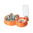 thumbnail image 1 of Dispensador de agua, cuenco para perros y gatos, suministros para animales pequeños, bebedero automático, botella con base antideslizante, comedero y Naranja, 1 of 8