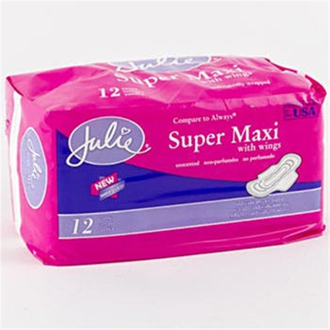 DDI 2320195 Super Maxi Pads With Wings Case of 36
