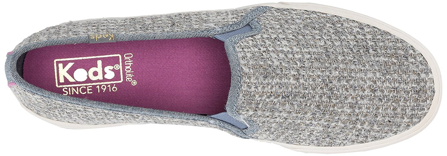 Keds Brandclub Keds Women s Double Decker Sequin Knit Fashion Sneaker Gray 9.5 M US