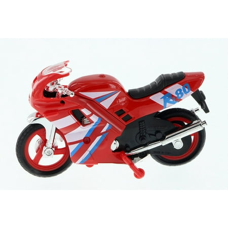 Action Super Motorcycle, Red - Welly 99440D - 5" Long Collectible Motorcycle (Brand New, but NOT IN BOX)