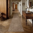 thumbnail image 3 of BERTHMEER 3'x8' Runner Rugs for Hallway Kitchen Entryway Bedroom Bathroom Entrance Oriental Floral Vintage Farmhouse Machine Washable Non-slip Traditional Distressed Rugs, Brown, 3 of 7