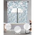thumbnail image 2 of Teal Spring Floral Swag Curtains for Living Room/Bedroom Windows, Elegant Pastoral Flowers Kitchen Curtains and Valances Set 36 Inch Length, Light Filtering Swags Valance Curtain Panels, 2 of 5
