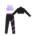 thumbnail image 7 of iiniim Kids Girls 3Piece Yoga Dance Gymnastics Tracksuit Long Sleeve Crop Top Sports Bra and Leggings Sportwear Set, 7 of 7