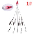 thumbnail image 3 of Juego de cabezales de pesca 1 señuelo de paraguas de 5 brazos Alabama Rig con Spinner giratorio a presión, 3 of 7