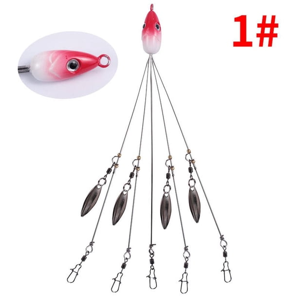 Señuelo de pesca con paraguas de 5 brazos Juego de cabeza de aparejo de Alabama con hilandero giratorio 1 Ndcxsfigh Para Estrenar