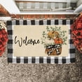 thumbnail image 2 of Fall Door Mat Outside,Pumpkin Eucalyptus Welcome Mat for Front Door,Thanksgiving Autumn Indoor Outdoor Non-Slip Rugs,Fall Doormat for Farmhouse Home Porch Decorations (Orange 30" x 17"), 2 of 6