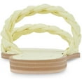 thumbnail image 3 of Dolce Vita Indy Lemon Cream Stella Slip On Open Squared Toe Woven Straps Sandals (Lemon Cream Stella, 8.5), 3 of 6