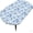 Blue Flowers, variant on Oval Fitted Tablecloth with Flannel Backing Elastic Table Cloth Waterproof Oil-Proof Plastic Table Cover Best for 68" x 48"
