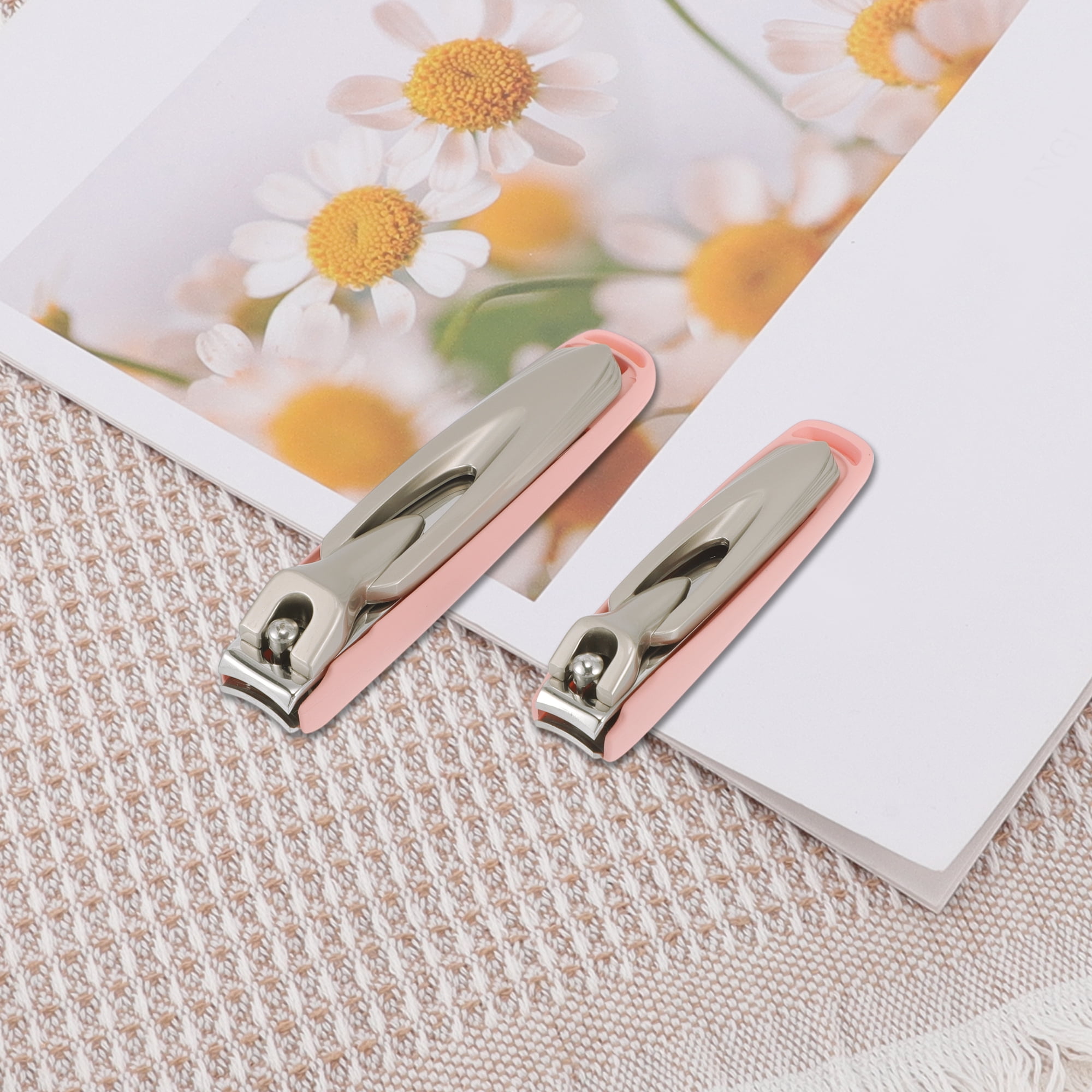 Unique Bargains Splash-proof Nail Clippers 1 Set Pink