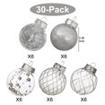 thumbnail image 4 of Adornos de Bolas Navideñas BSTDECOR Transparentes 6 cm 30 unidades Plata, 4 of 9