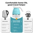 thumbnail image 5 of Travel Foldable Electric Kettle Portable Silicone Foldable Electric Kettles Collapsible Heating Water Boiler Silicone Kettle For Coffee Tea Fast Water Boiling Blue, 5 of 7