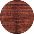 thumbnail image 1 of Ahgly Company Indoor Round Abstract Fire Brick Red Oriental Area Rugs, 5' Round, 1 of 6