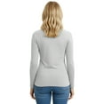 thumbnail image 3 of Emmalise 5-Pack Women’s Long Sleeve Plus Size V-Neck Shirts-Modern Mix-3X, 3 of 4