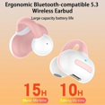 thumbnail image 4 of Auriculares deportivos M-s8 de conducción ósea con clip para la oreja, resistentes al agua, compatibles con Bluetooth, sonido de alta fidelidad 5.3, inalámbricos, para el hogar, color negro, 4 of 5
